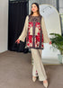 Noor Red Beige Winter Floral Kurta Set